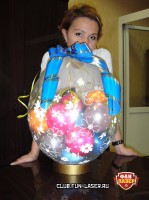 Упаковака подарка в шар